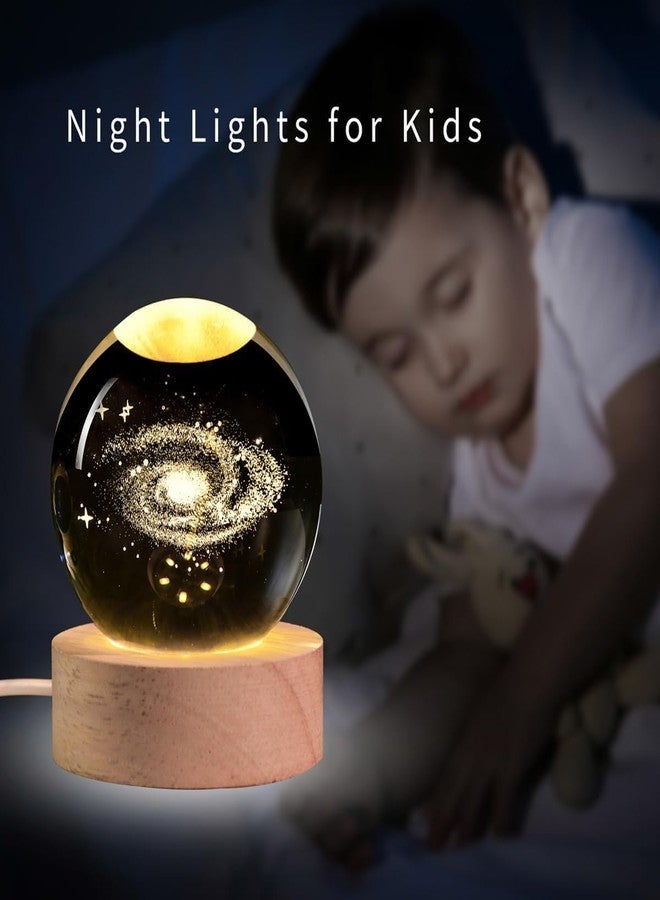 SKYTONE Galaxy Crystal Ball Night Lamp, USB Table Colorful LED Wooden Crystal Ball for Home Decoration Birthday Gift for Men,Women,Kids,Boys,Girls,Teens (Universe) - Image 5